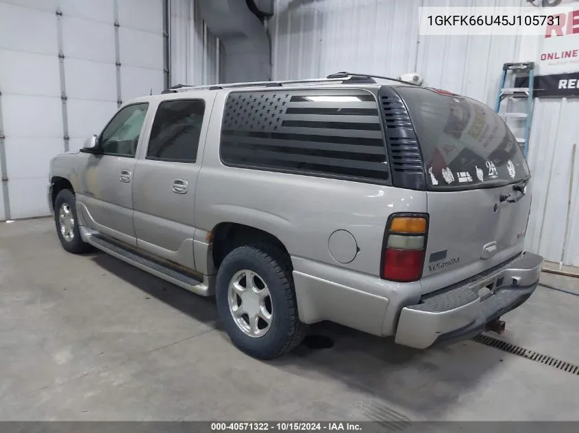 2005 GMC Yukon Xl 1500 Denali VIN: 1GKFK66U45J105731 Lot: 40571322