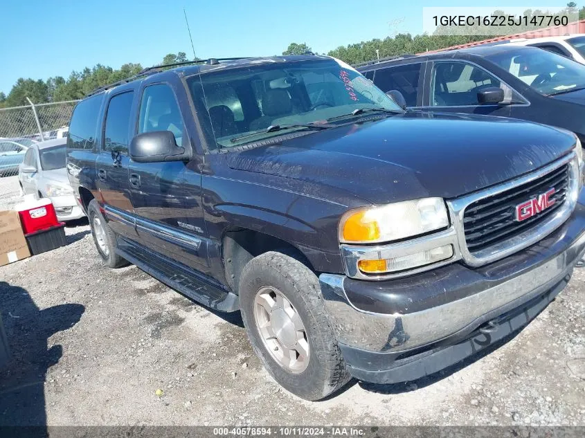 2005 GMC Yukon Xl 1500 Slt VIN: 1GKEC16Z25J147760 Lot: 40578594