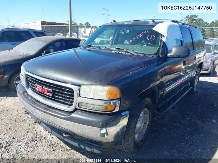 2005 GMC Yukon Xl 1500 Slt VIN: 1GKEC16Z25J147760 Lot: 40578594