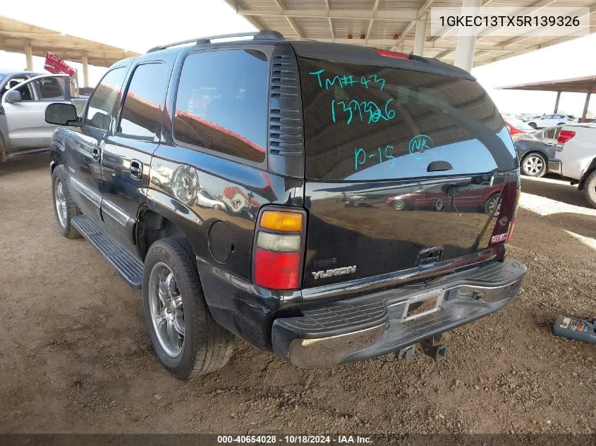 1GKEC13TX5R139326 2005 GMC Yukon Sle