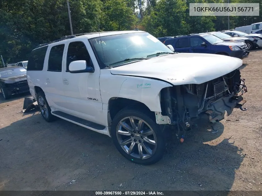 2006 GMC Yukon Xl 1500 Denali VIN: 1GKFK66U56J156771 Lot: 39967550