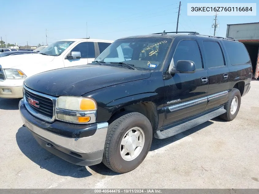 2006 GMC Yukon Xl 1500 Sle VIN: 3GKEC16Z76G116684 Lot: 40544475