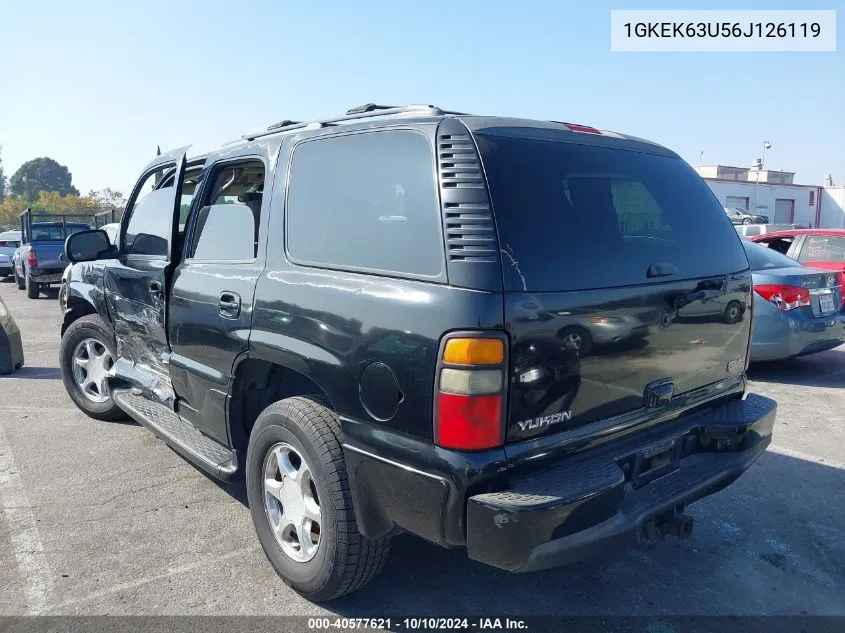 2006 GMC Yukon Denali VIN: 1GKEK63U56J126119 Lot: 40577621