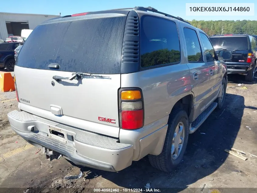 2006 GMC Yukon Denali VIN: 1GKEK63UX6J144860 Lot: 40582460