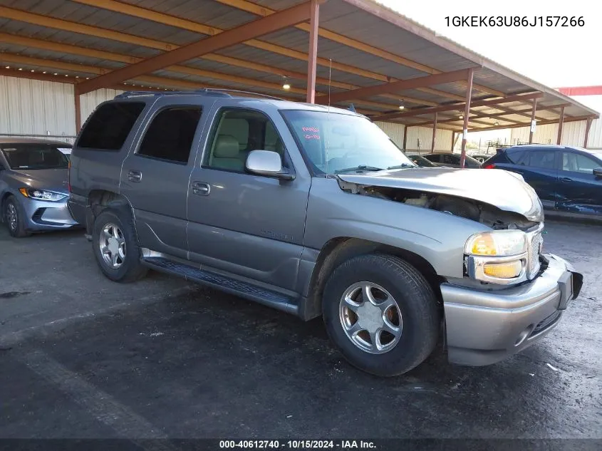 2006 GMC Yukon Denali VIN: 1GKEK63U86J157266 Lot: 40612740