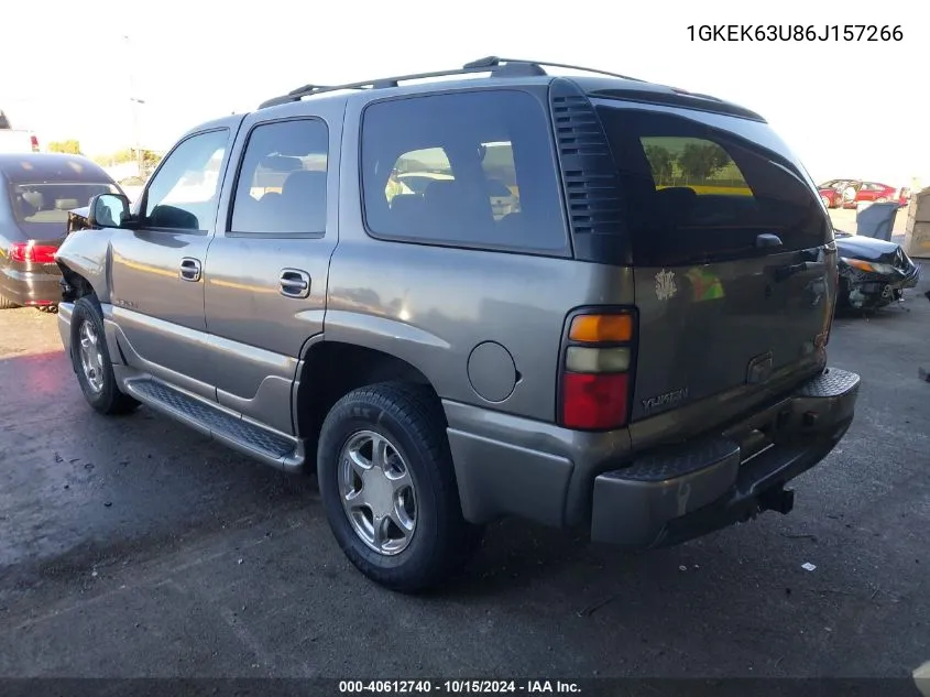 2006 GMC Yukon Denali VIN: 1GKEK63U86J157266 Lot: 40612740