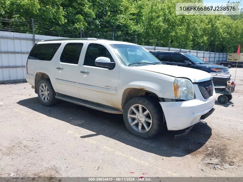 2007 GMC Yukon Xl 1500 Denali VIN: 1GKFK66867J238576 Lot: 39634410