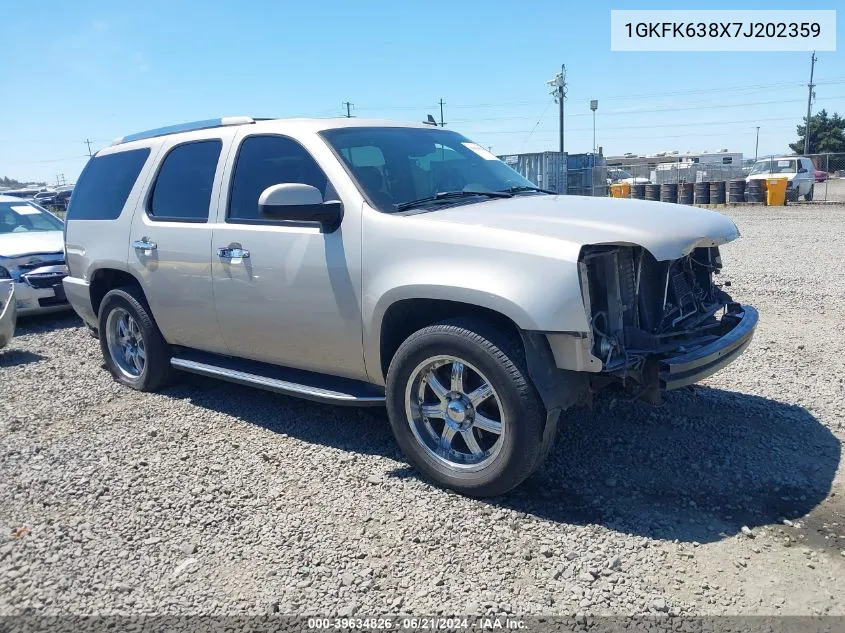 2007 GMC Yukon Denali VIN: 1GKFK638X7J202359 Lot: 39634826