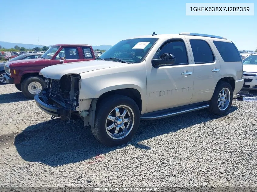 2007 GMC Yukon Denali VIN: 1GKFK638X7J202359 Lot: 39634826