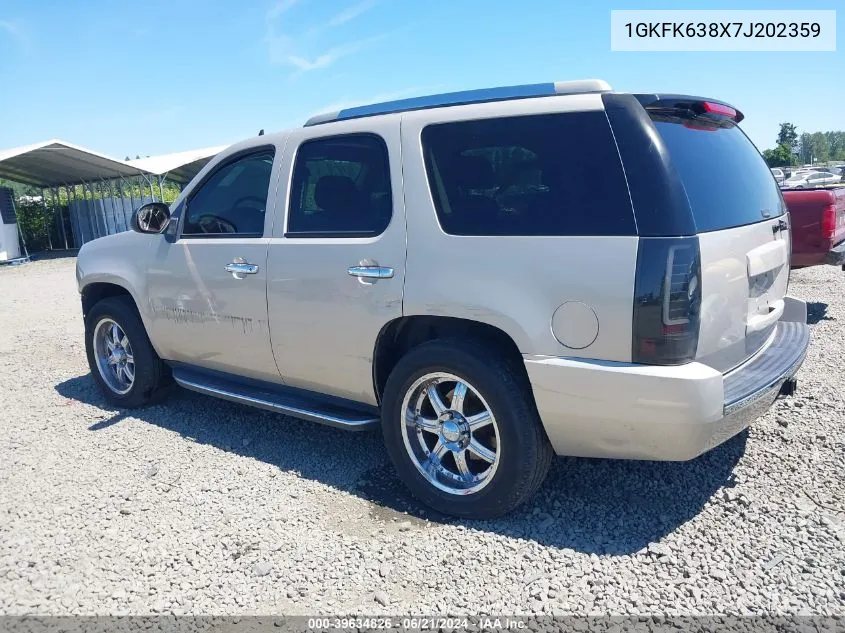 2007 GMC Yukon Denali VIN: 1GKFK638X7J202359 Lot: 39634826