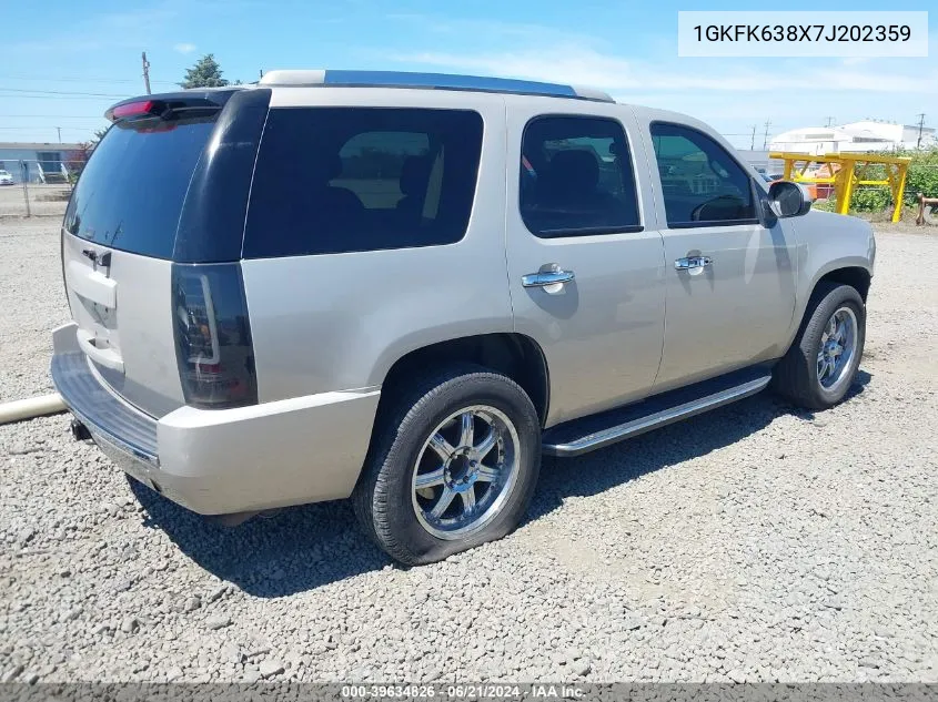 2007 GMC Yukon Denali VIN: 1GKFK638X7J202359 Lot: 39634826