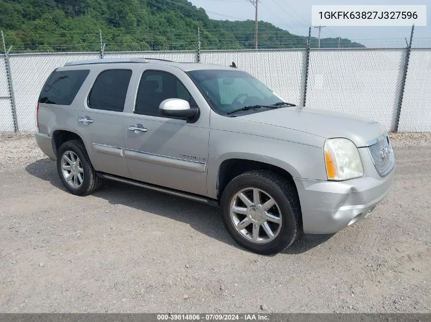 2007 GMC Yukon Denali VIN: 1GKFK63827J327596 Lot: 39814806