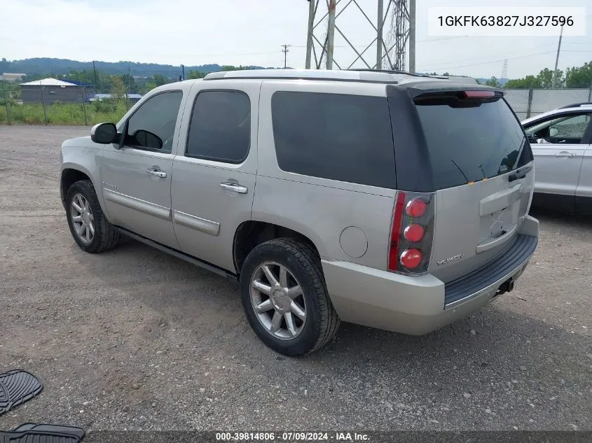 2007 GMC Yukon Denali VIN: 1GKFK63827J327596 Lot: 39814806