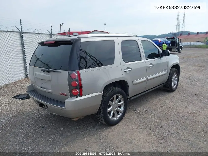 2007 GMC Yukon Denali VIN: 1GKFK63827J327596 Lot: 39814806