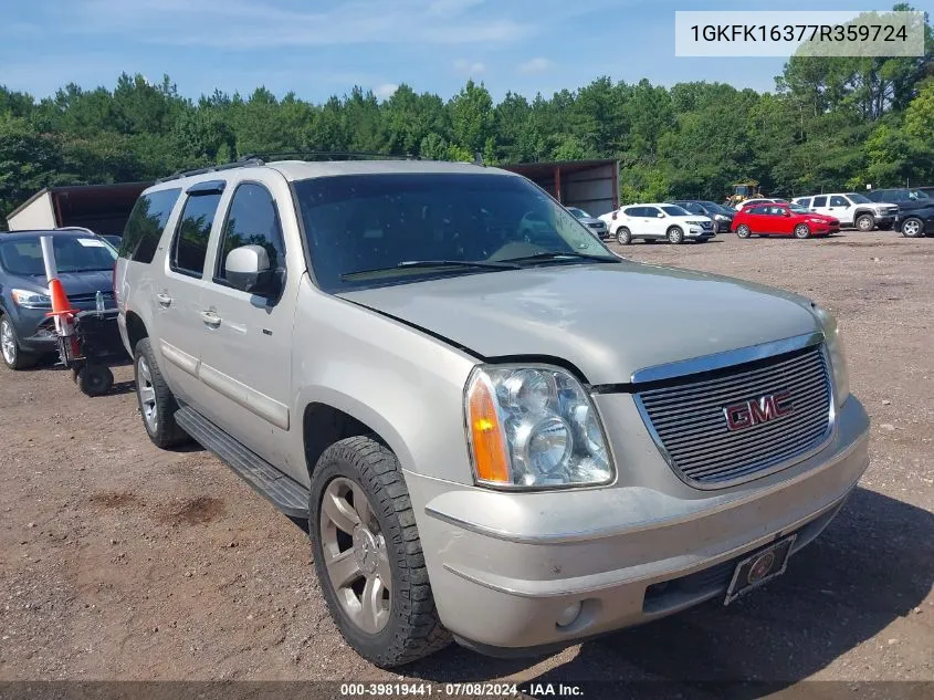 2007 GMC Yukon Xl 1500 Slt VIN: 1GKFK16377R359724 Lot: 39819441