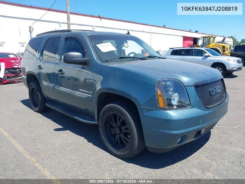 2007 GMC Yukon Denali VIN: 1GKFK63847J208819 Lot: 39872502