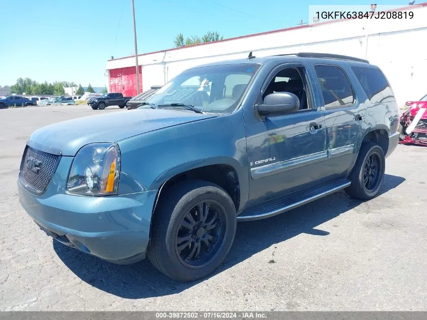 2007 GMC Yukon Denali VIN: 1GKFK63847J208819 Lot: 39872502