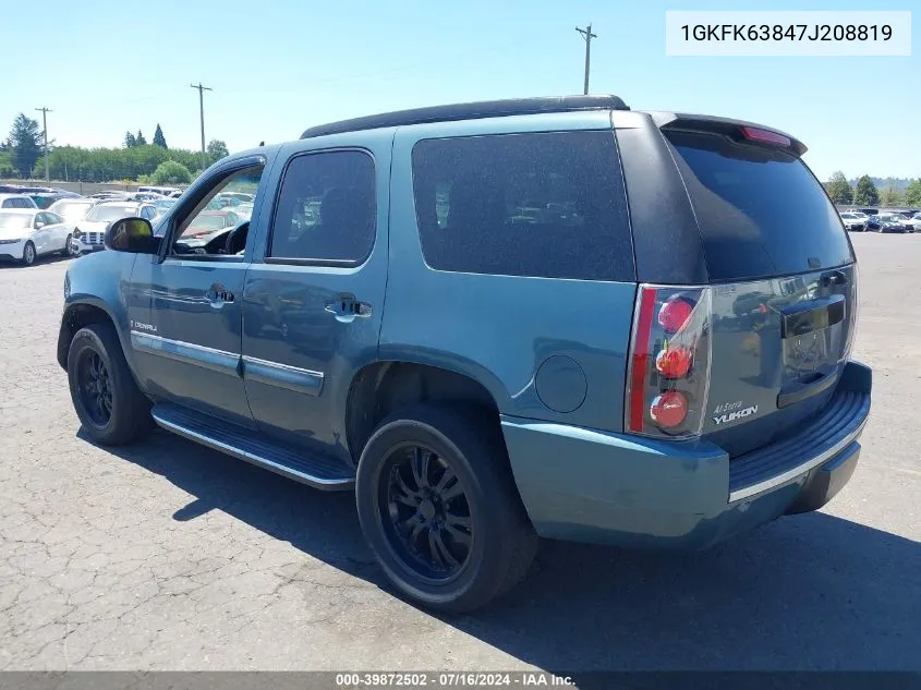 2007 GMC Yukon Denali VIN: 1GKFK63847J208819 Lot: 39872502