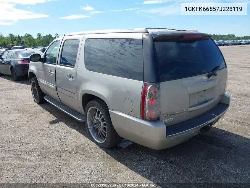 1GKFK66857J228119 2007 GMC Yukon Xl 1500 Denali