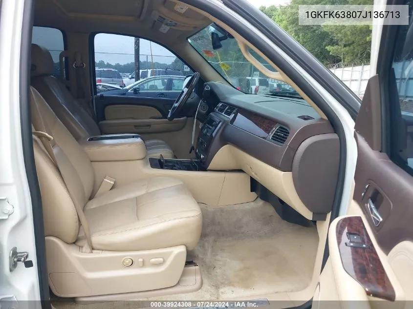 1GKFK63807J136713 2007 GMC Yukon Denali