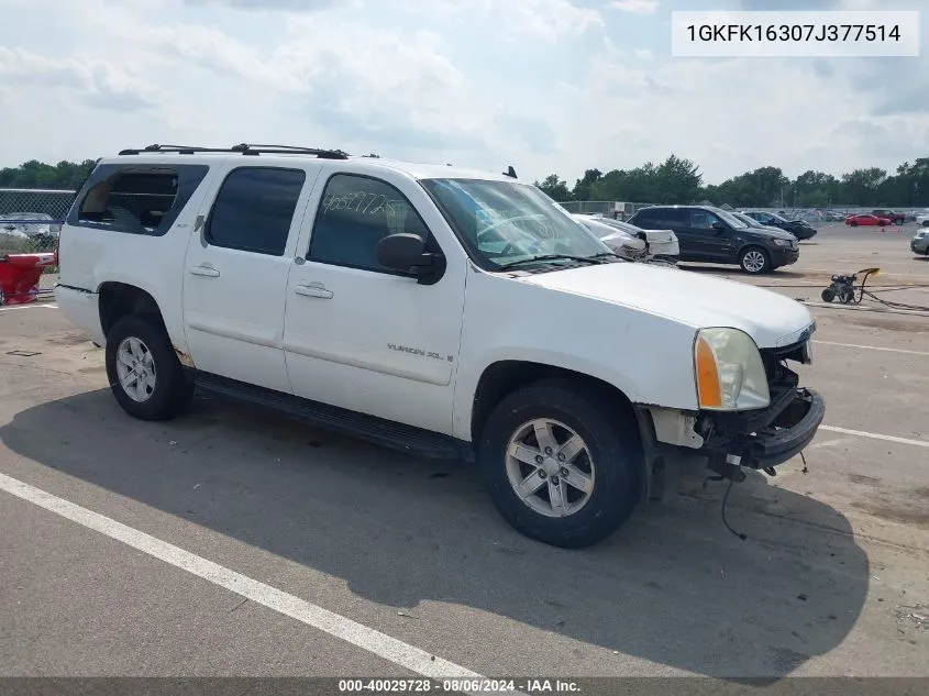 2007 GMC Yukon Xl 1500 Slt VIN: 1GKFK16307J377514 Lot: 40029728