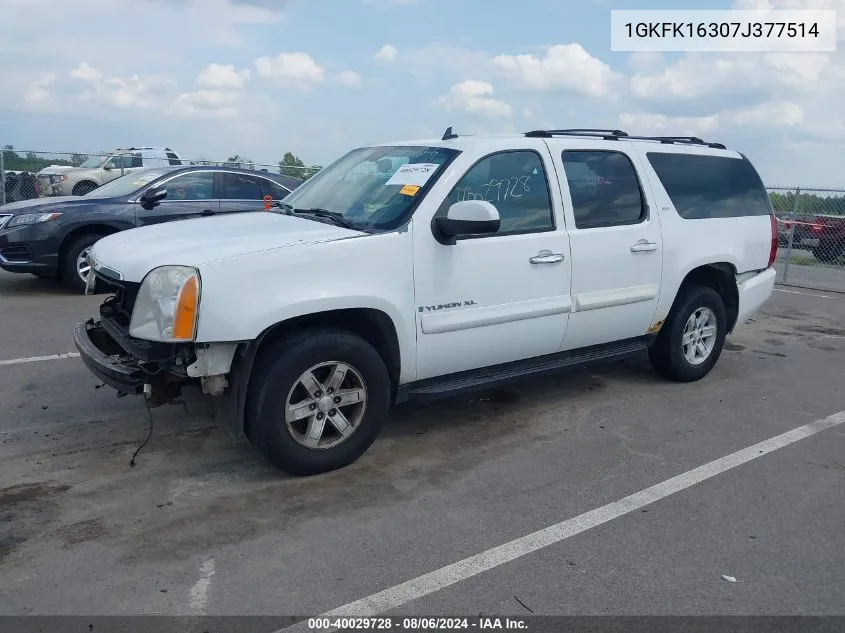 2007 GMC Yukon Xl 1500 Slt VIN: 1GKFK16307J377514 Lot: 40029728