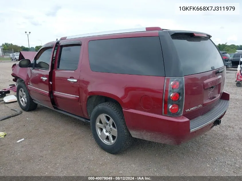 2007 GMC Yukon Xl 1500 Denali VIN: 1GKFK668X7J311979 Lot: 40079049