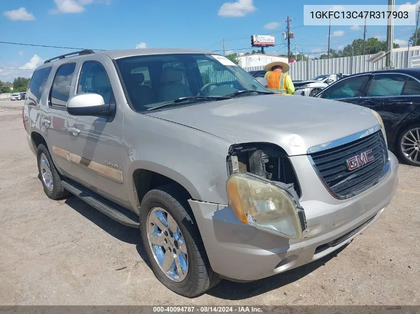 2007 GMC Yukon Commercial Fleet VIN: 1GKFC13C47R317903 Lot: 40094787