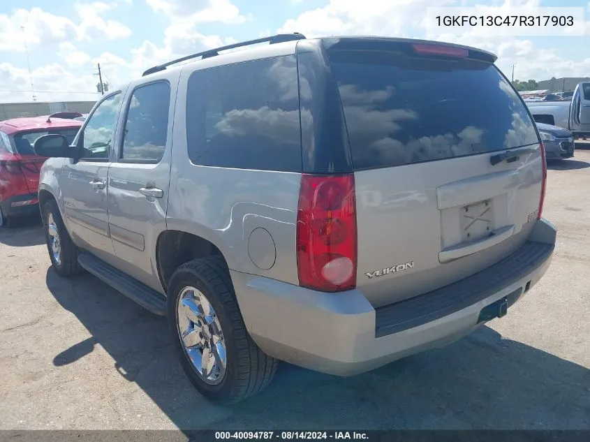 2007 GMC Yukon Commercial Fleet VIN: 1GKFC13C47R317903 Lot: 40094787