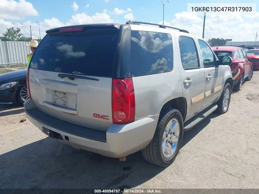 2007 GMC Yukon Commercial Fleet VIN: 1GKFC13C47R317903 Lot: 40094787