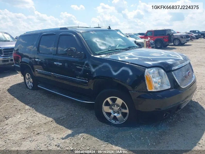 2007 GMC Yukon Xl 1500 Denali VIN: 1GKFK66837J224375 Lot: 40100534