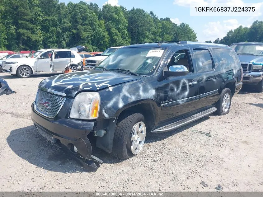 2007 GMC Yukon Xl 1500 Denali VIN: 1GKFK66837J224375 Lot: 40100534