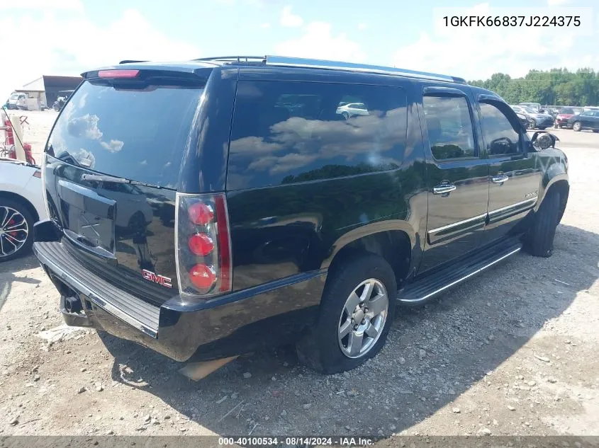 2007 GMC Yukon Xl 1500 Denali VIN: 1GKFK66837J224375 Lot: 40100534