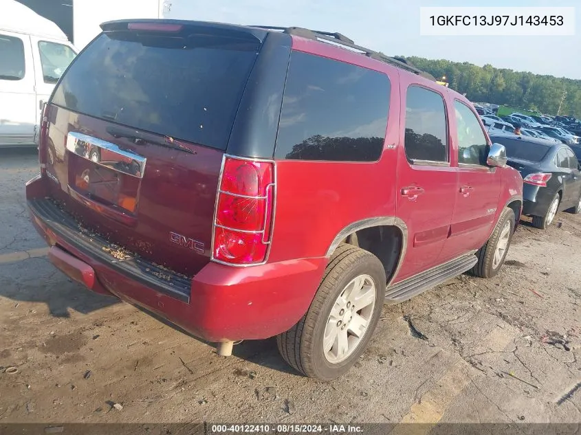 2007 GMC Yukon Slt VIN: 1GKFC13J97J143453 Lot: 40122410