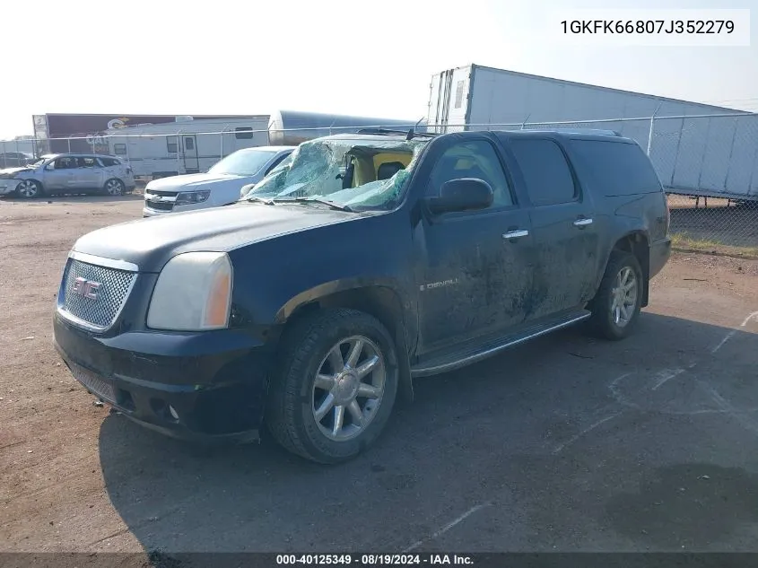 2007 GMC Yukon Xl 1500 Denali VIN: 1GKFK66807J352279 Lot: 40125349