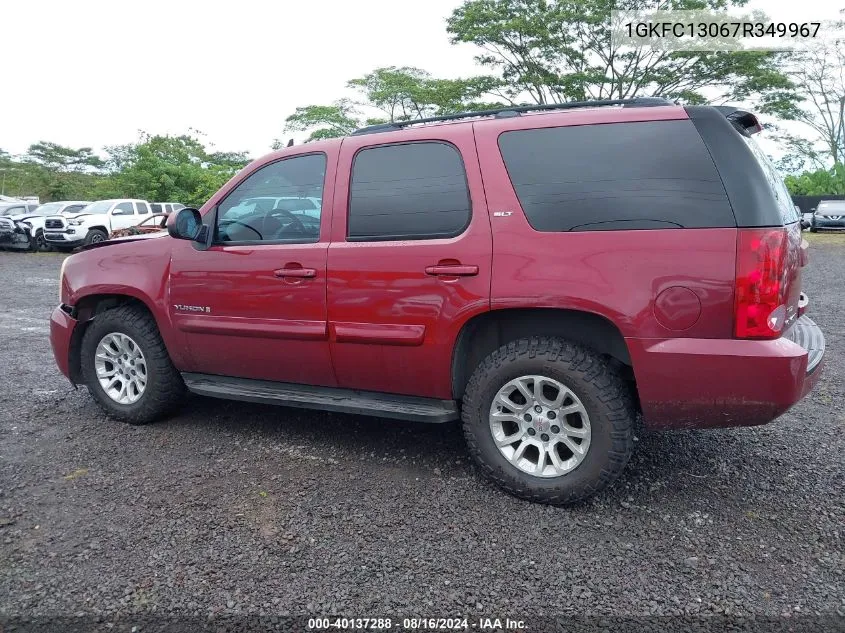 2007 GMC Yukon Slt VIN: 1GKFC13067R349967 Lot: 40137288