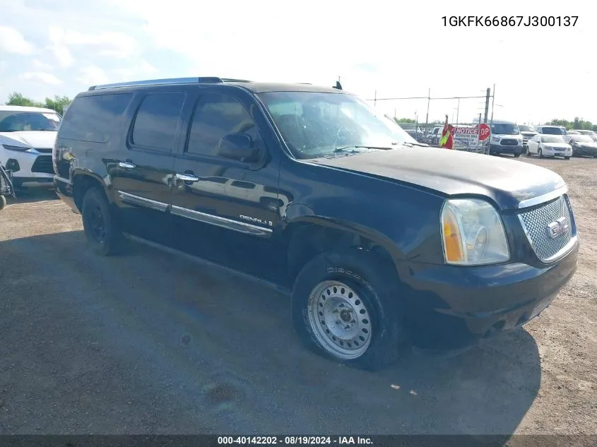 2007 GMC Yukon Xl 1500 Denali VIN: 1GKFK66867J300137 Lot: 40142202