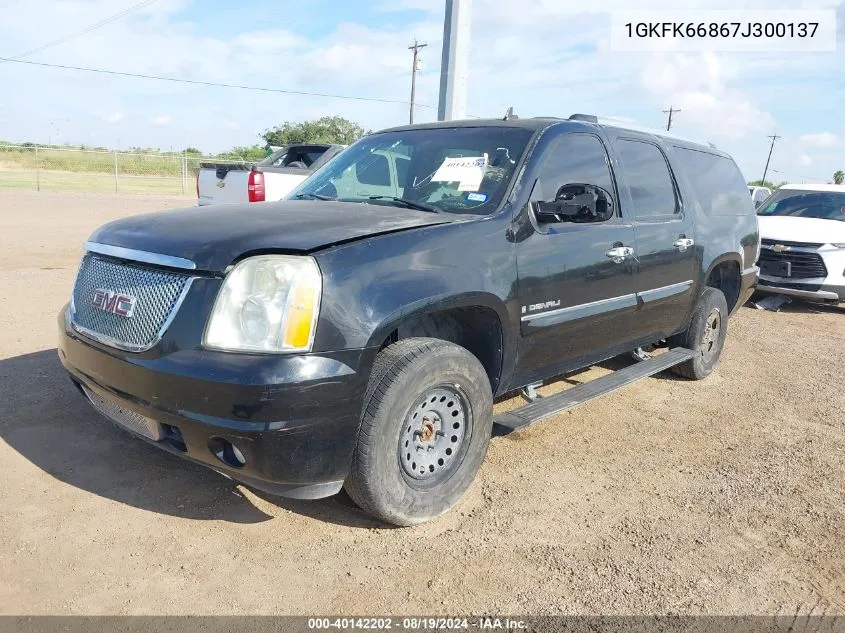 2007 GMC Yukon Xl 1500 Denali VIN: 1GKFK66867J300137 Lot: 40142202