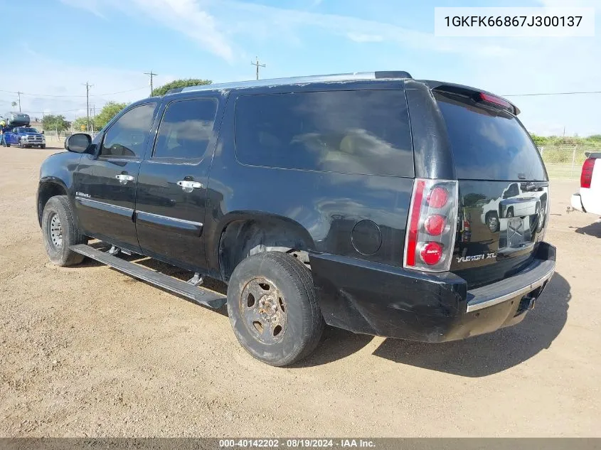 2007 GMC Yukon Xl 1500 Denali VIN: 1GKFK66867J300137 Lot: 40142202