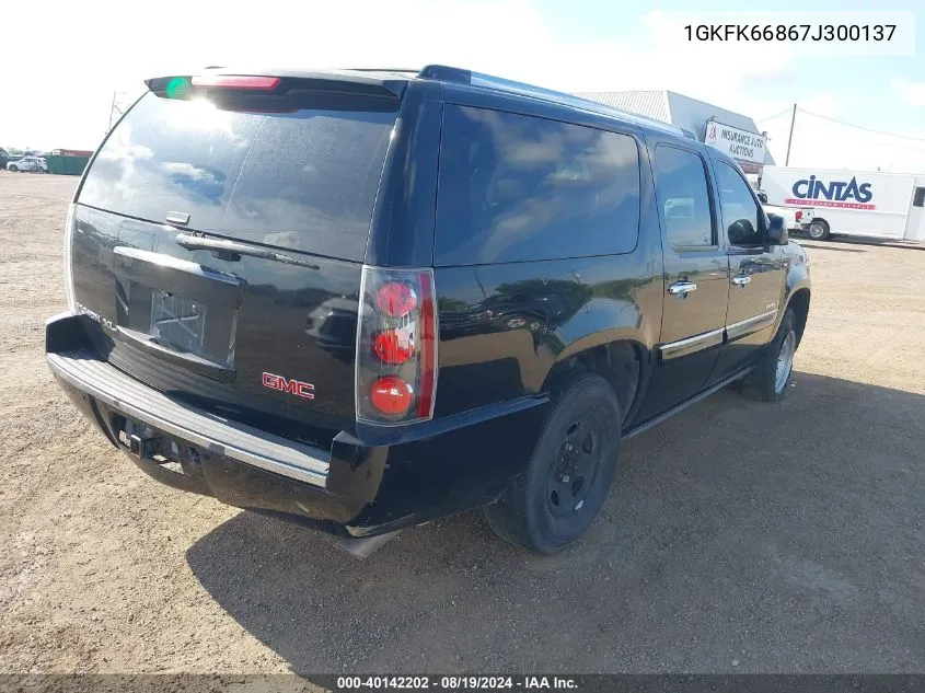 2007 GMC Yukon Xl 1500 Denali VIN: 1GKFK66867J300137 Lot: 40142202