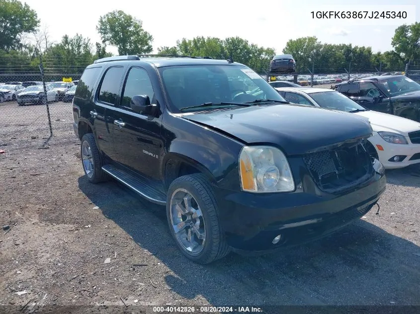 2007 GMC Yukon Denali VIN: 1GKFK63867J245340 Lot: 40142826