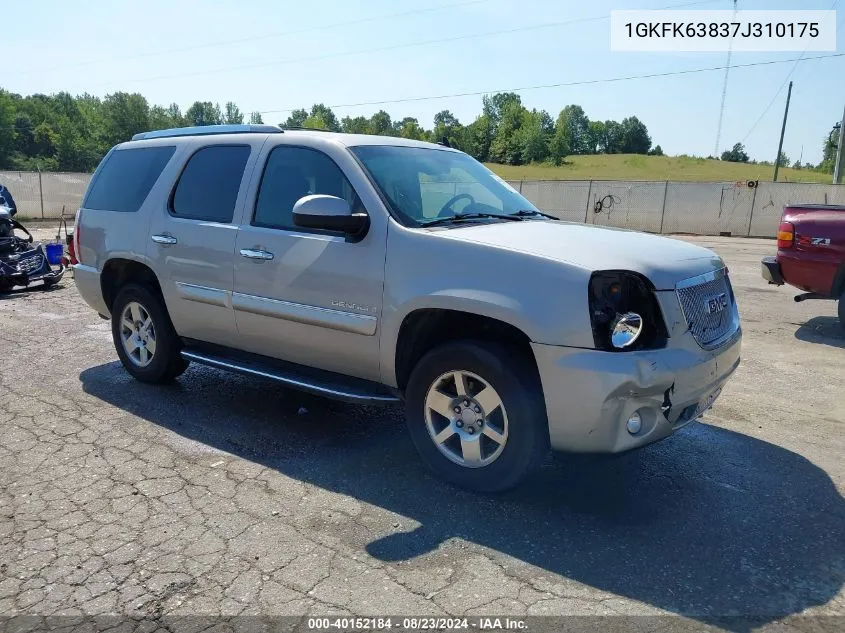 2007 GMC Yukon Denali VIN: 1GKFK63837J310175 Lot: 40152184