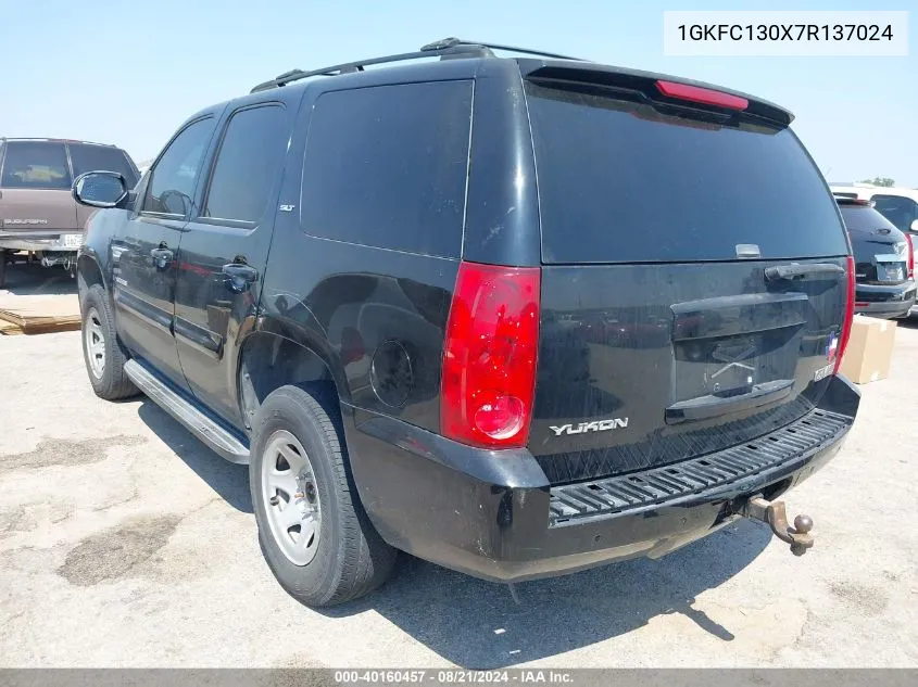 2007 GMC Yukon Slt VIN: 1GKFC130X7R137024 Lot: 40160457