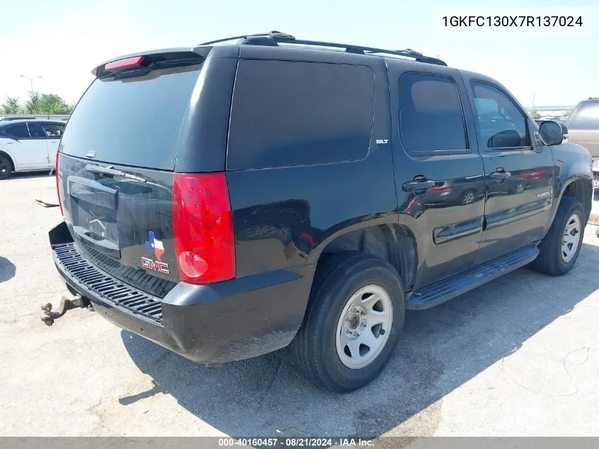 2007 GMC Yukon Slt VIN: 1GKFC130X7R137024 Lot: 40160457