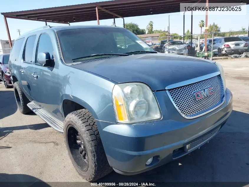 2007 GMC Yukon Xl 1500 Denali VIN: 1GKFK66887J230625 Lot: 40199956