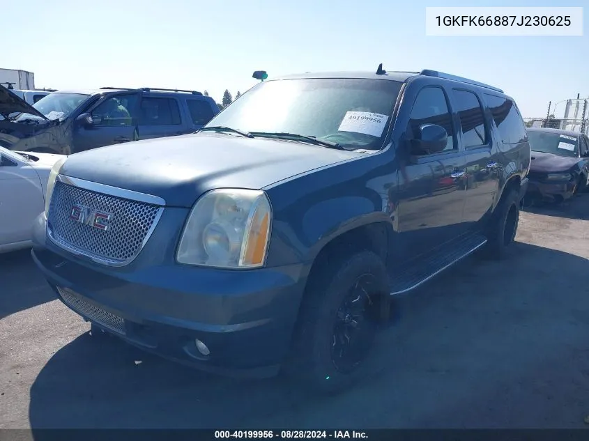 2007 GMC Yukon Xl 1500 Denali VIN: 1GKFK66887J230625 Lot: 40199956