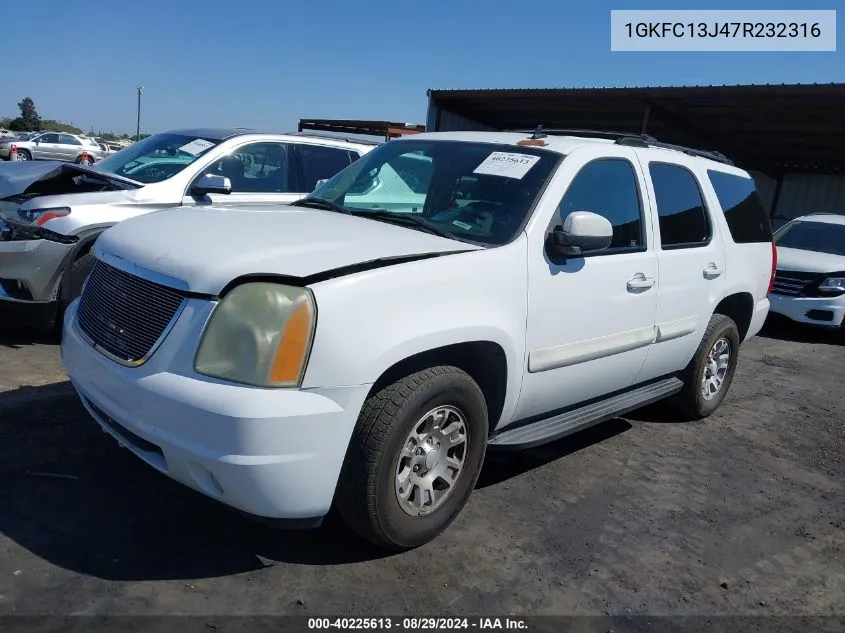 2007 GMC Yukon Commercial Fleet VIN: 1GKFC13J47R232316 Lot: 40225613