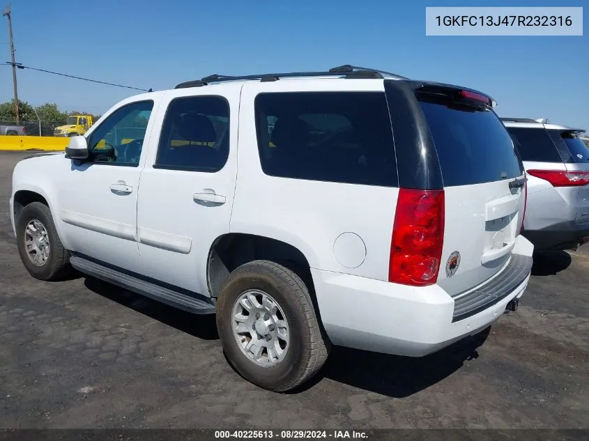 2007 GMC Yukon Commercial Fleet VIN: 1GKFC13J47R232316 Lot: 40225613