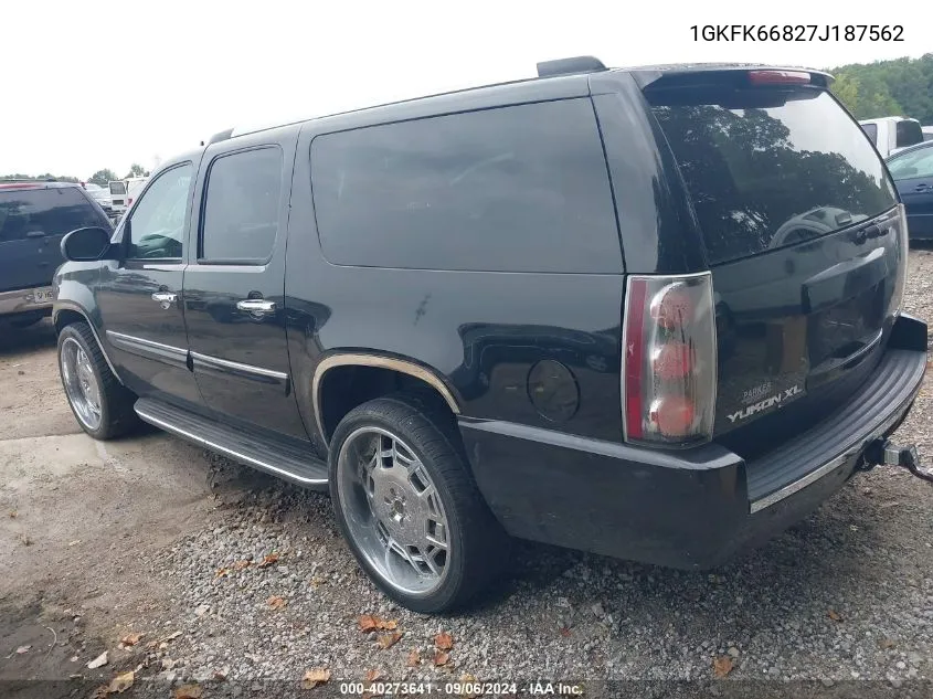 1GKFK66827J187562 2007 GMC Yukon Xl 1500 Denali