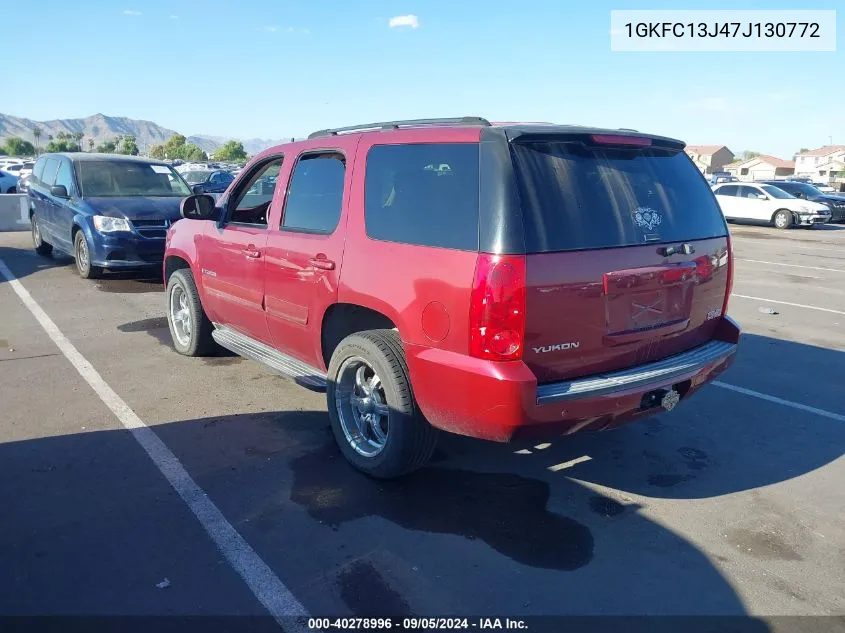 2007 GMC Yukon Sle VIN: 1GKFC13J47J130772 Lot: 40278996